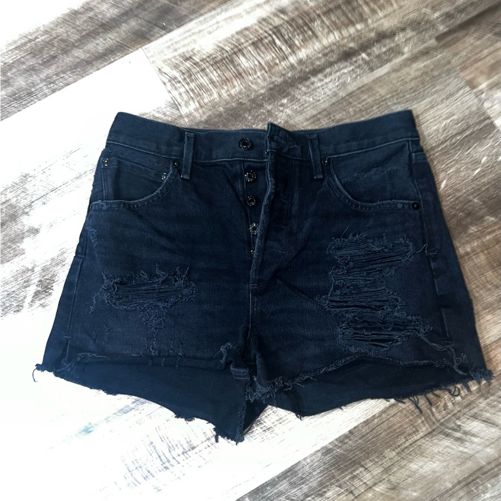 AGOLDE Women’s Black Parker Vintage Cut-Off Short